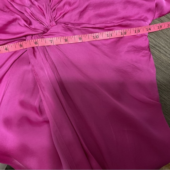 NWT YOUNG FABULOUS & BROKE THE SIREN ASYMMETRIC WRAP DRESS RASPBERRY SIZE S - Picture 13 of 15